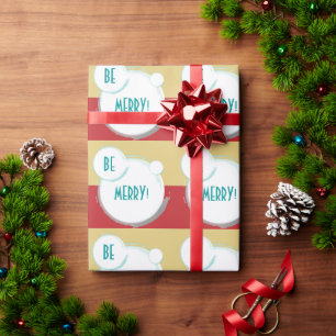 Be Merry Modern Christmas  Wrapping Paper