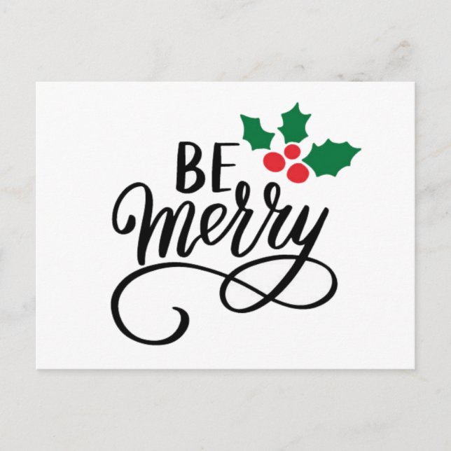 Be Merry  Postcard (Front)