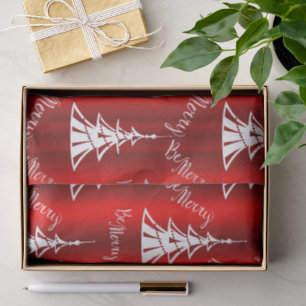 Be Merry Red Christmas Tissue Paper