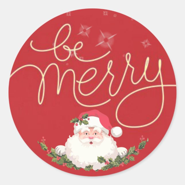 Be Merry Stickers (Front)