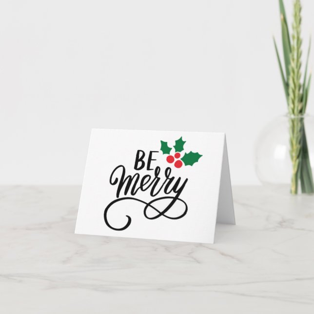 Be Merry   Thank You Card (Front)