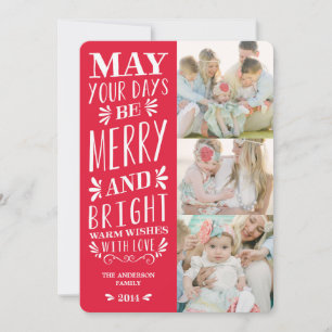 Be Merry Type Holiday Photo Card