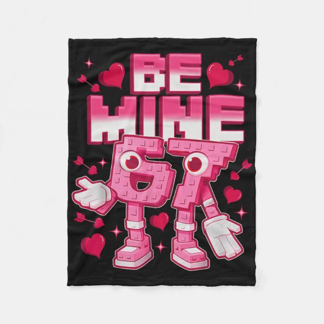 Be Mine 67 Six Seven 6 7 Italian Brainrot Valentin Fleece Blanket (Front)