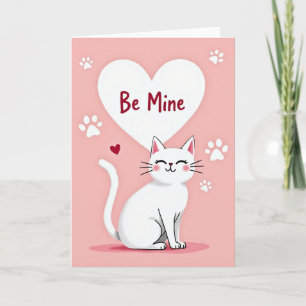 Be Mine Cat Love Card