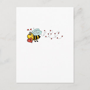 Be mine - Cute Bee holding a heart Postcard