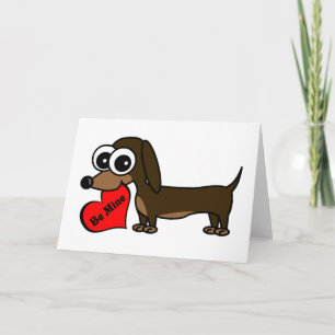 Be Mine Cute Dog Valentine's Day Card