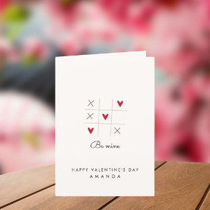 Be Mine Cute hearts Valentine's day card 