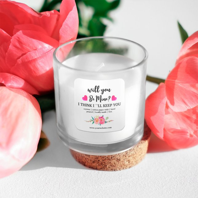 Be Mine | Floral Candle Label (Creator Uploaded)