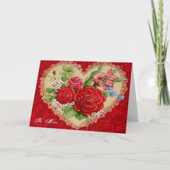 Be Mine for Valentine's Day Holiday Card (Front)