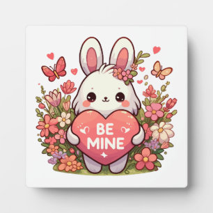 be mine ,funny rabbit valentine love plaque
