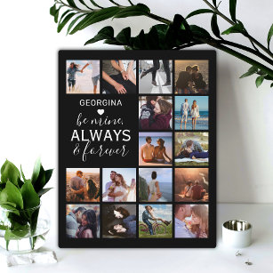 Be Mine Gift   Couple Photo Collage Plaque