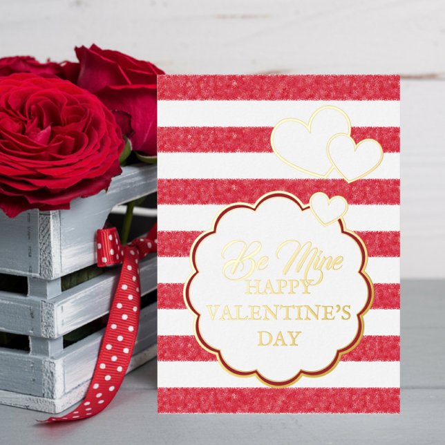 Be Mine Happy Valentine's Day Heart Chalk Stripes (Creator Uploaded)