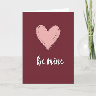 Be Mine Heart Art Card