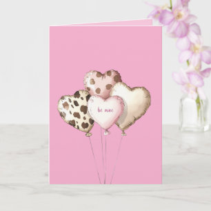 Be Mine Heart Balloons Love Valentine's Day Card
