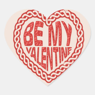 Be mine Heart Stickers & Labels