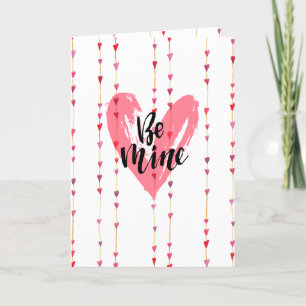 Be Mine Hearts on a String Romantic Holiday Card