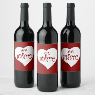 Be Mine Love Hearts Valentine's Day Wine Label