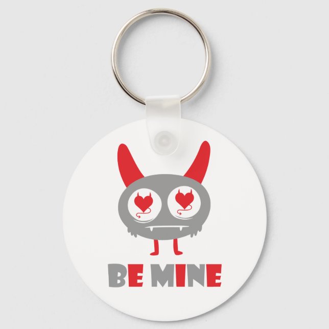 Be mine lover monster key ring (Front)