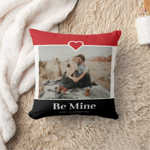 Be Mine Modern Photo Valentines Cushion