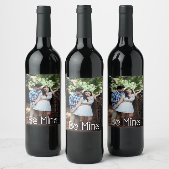 Be Mine Photo Wine Label (Bottles)