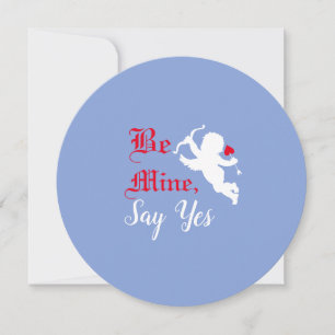 "Be Mine, Say Yes" Love Arrow Personalised Holiday Card