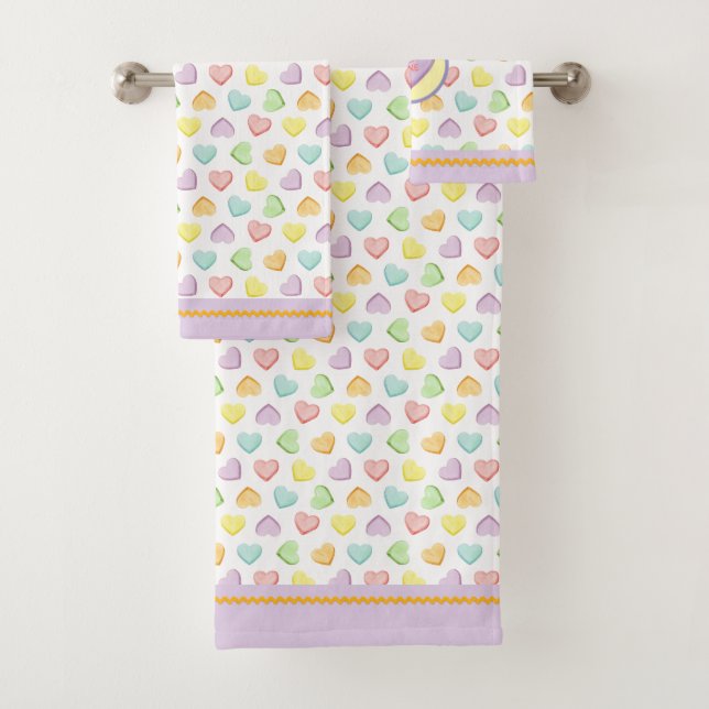 Be Mine Sweet Heart Towel Set (Insitu)