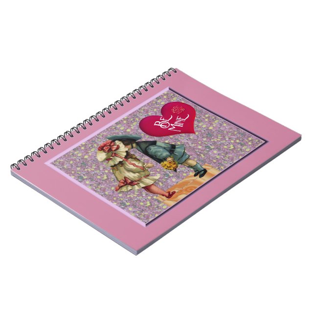 "Be Mine" Sweet Nostalgic Valentine Notebook (Left Side)