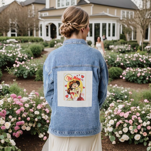 Be Mine - Sweet & Romantic Design Denim Jacket (Wedding Back)