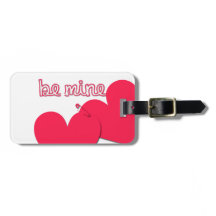 Be Mine Two hearts Safety pin Valentine Luggage T