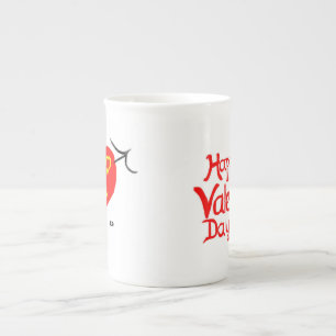 Be Mine Valentine Bone China Heart Mug