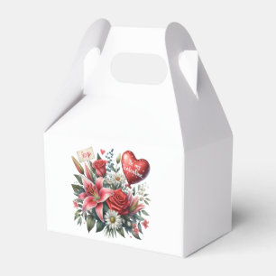 Be Mine Valentine floral/heart  Favour Box