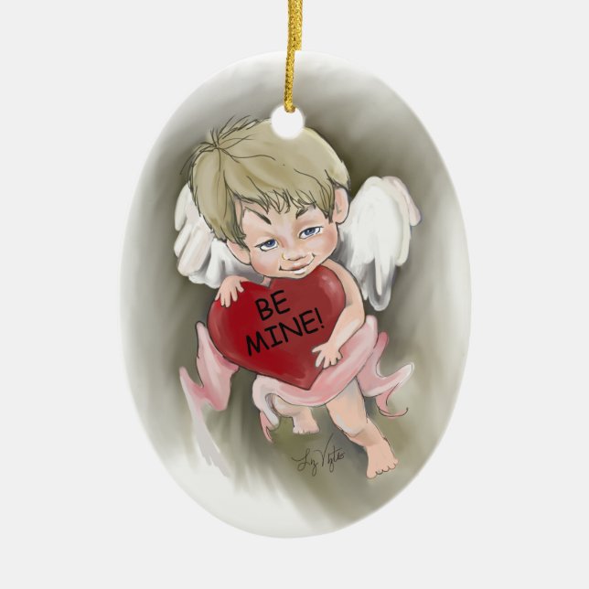 Be Mine Valentine Oval Ornament (Front)