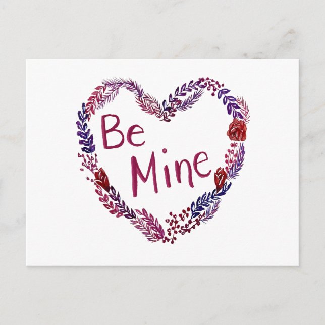 Be Mine Valentine Postcard (Front)