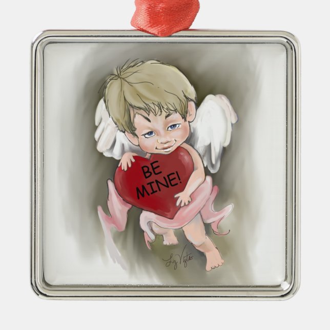 Be Mine Valentine Premium Square Ornament (Front)