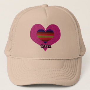 Be Mine Valentine Rainbow Heart Trucker Hat