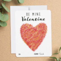 Be Mine Valentine Red Heart Illustration Classroom