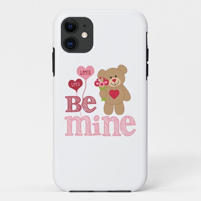 Be Mine Valentine Teddy Case-Mate iPhone Case (Back)