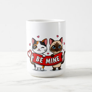 BE MINE Valentine's Cats Cute Kittens with Love Coffee Mug