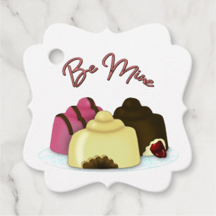 Be Mine Valentine's Day Candy Favour Tags