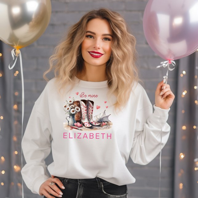 Be Mine Valentine's Day Elegant White Sweatshirt (Creator Uploaded)