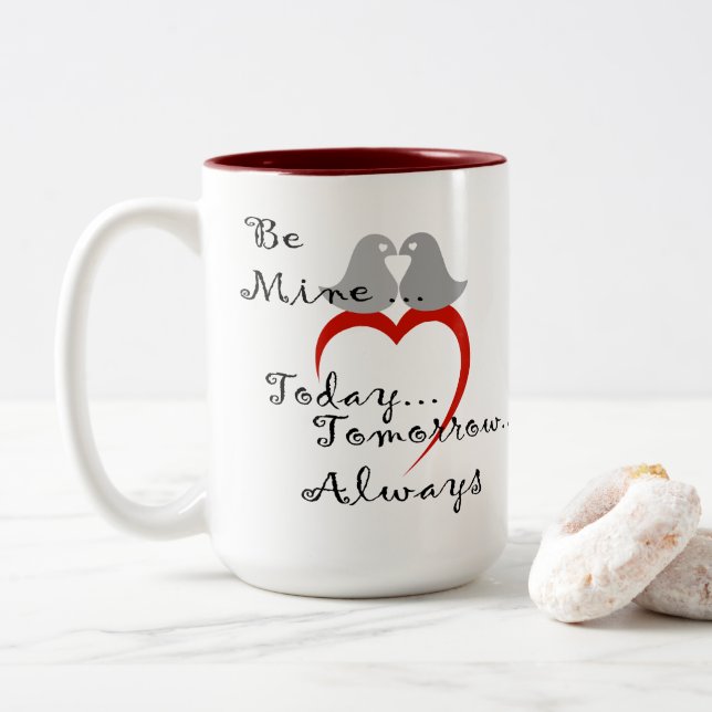 Be Mine Valentine's Day Gift Coffee Mug (With Donut)