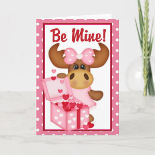 Be Mine! Valentine's Day Moose Card d4