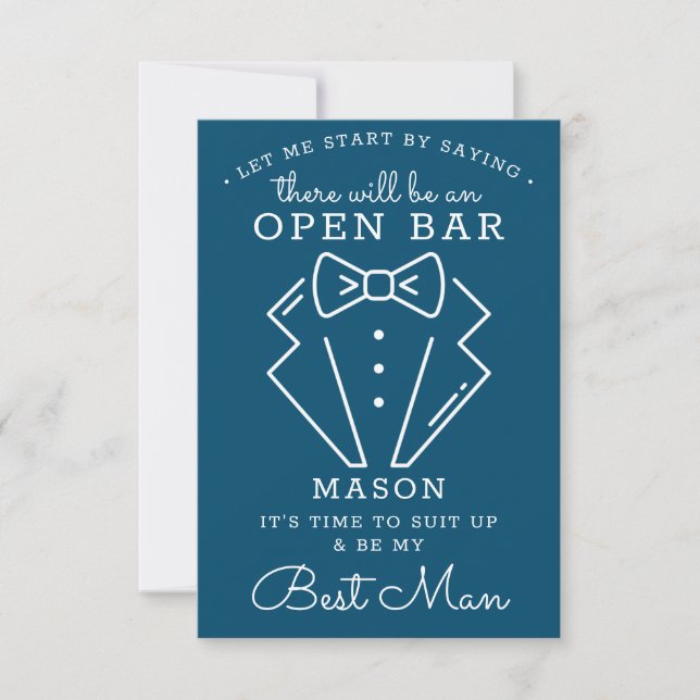 Be My Best Man Card - Funny (Front)