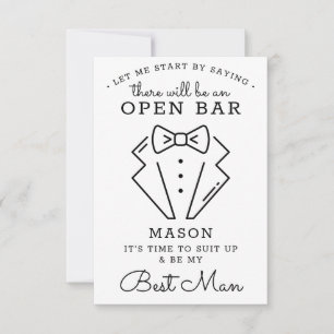 Be My Best Man Card - Funny
