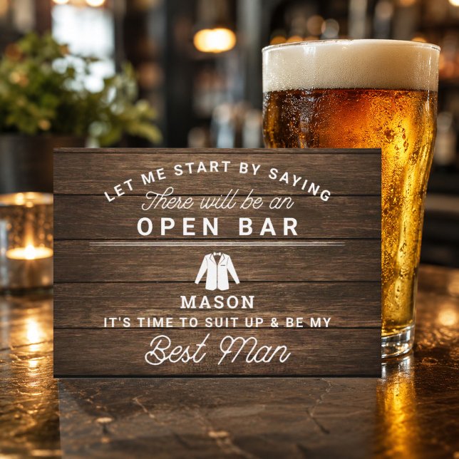 Be My Best Man Card - Rustic Wood (Creator Uploaded)