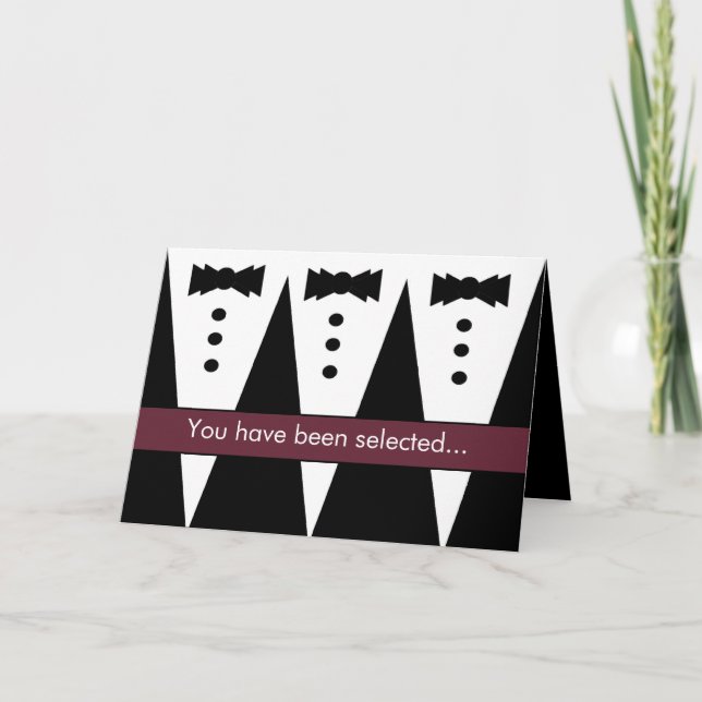 Be My Best Man Invitation FUNNY Customisable V01 (Front)