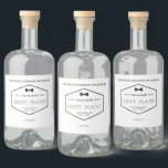 Be My Best Man Proposal Black Modern Wedding  Liquor Bottle Label<br><div class="desc">This unique personalised bow black and white liquor label is the best way to thank your Groomsman with a bottle of their favourite alcohol. Personalise this label by adding your own unique text if needed and changing the date and the name.</div>