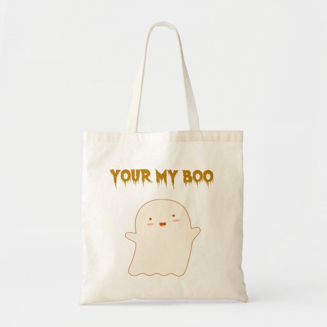 Be My Boo Halloween Ghost Tote Bag (Front)