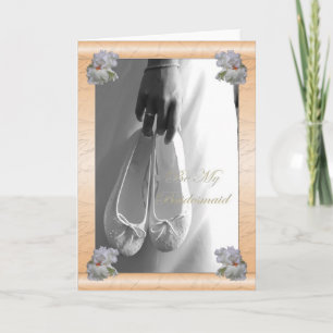 Be My Bridesmaid Apricot Satin Card