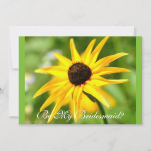 Be my bridesmaid black-eyed susan invitation